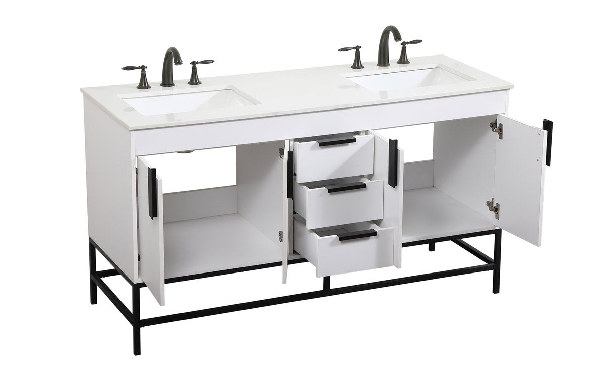 Eugene 60" Double Bathroom Vanity Set