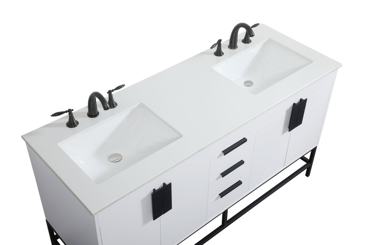 Eugene 60" Double Bathroom Vanity Set
