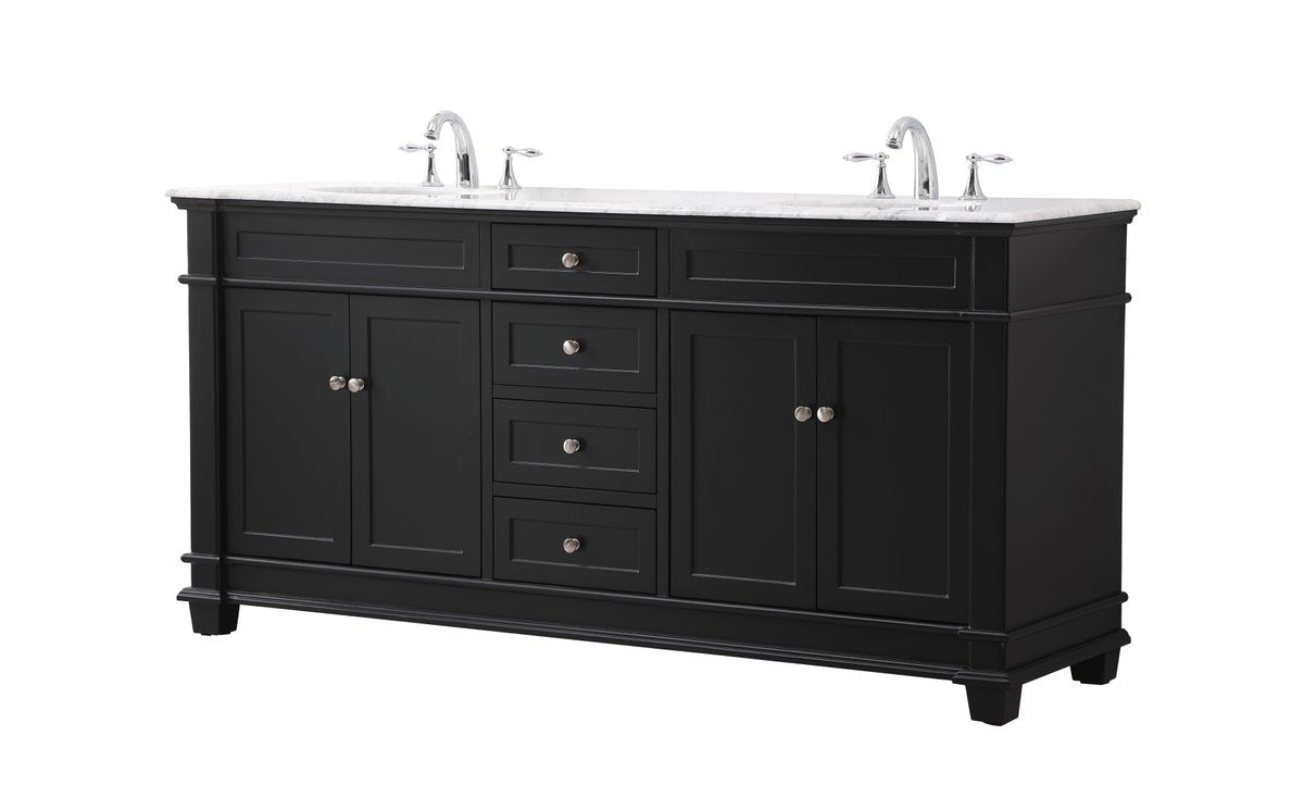 Wesley 72" Double Bathroom Vanity Set