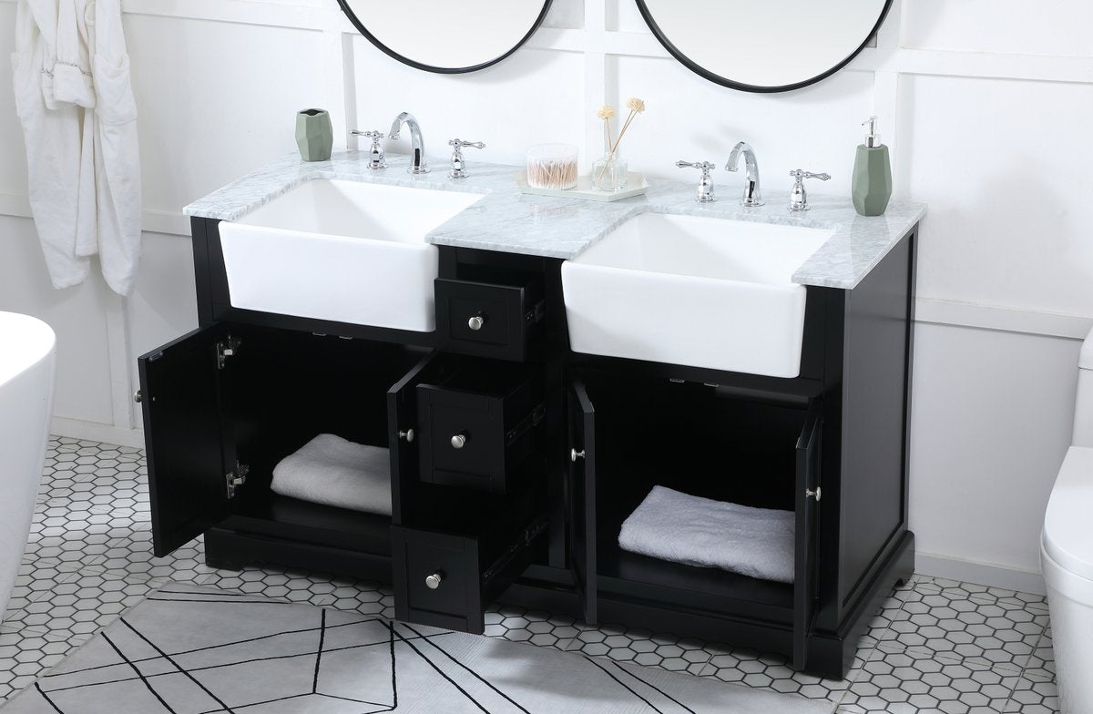 Franklin 60" Double Bathroom Vanity Set