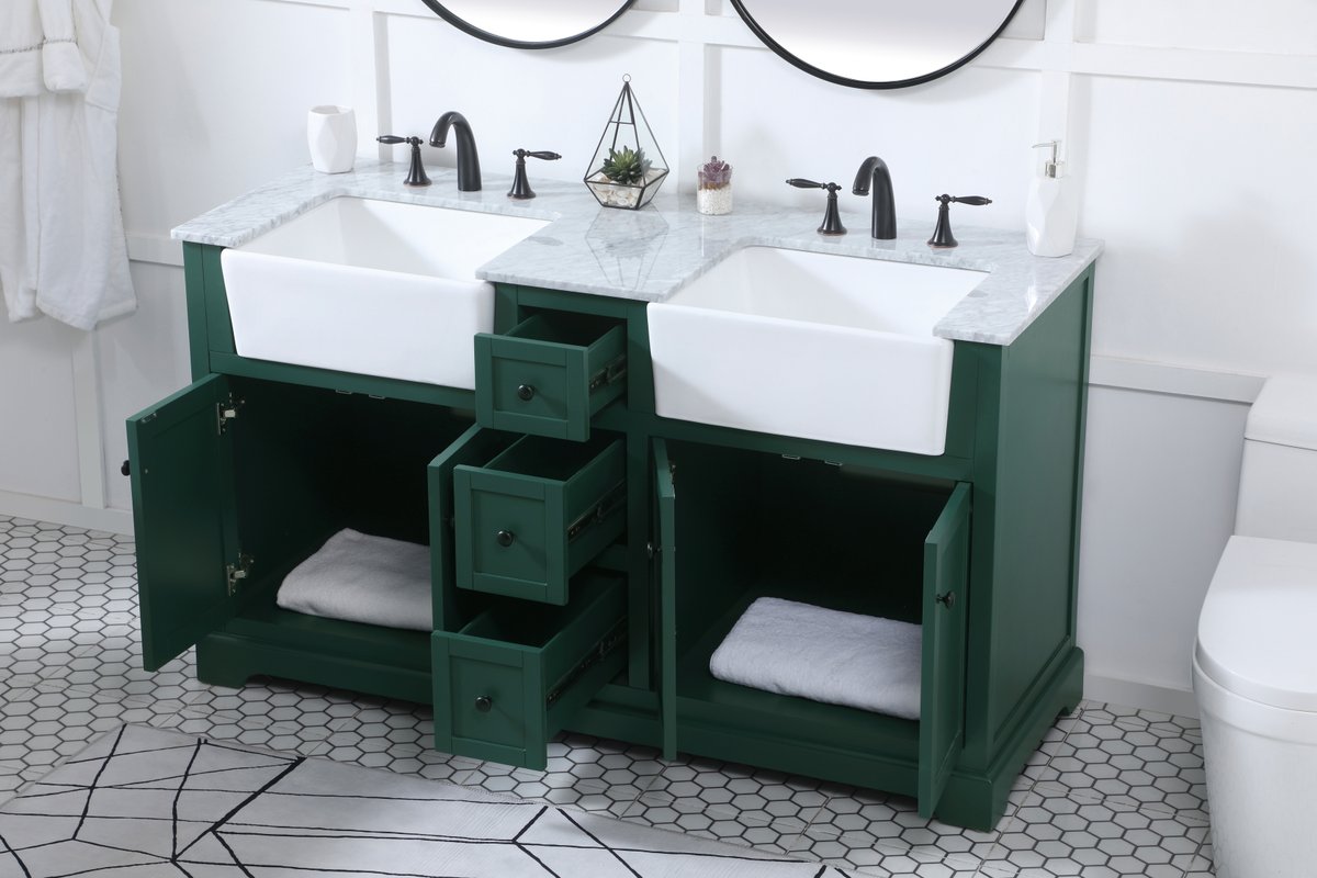 Franklin 60" Double Bathroom Vanity Set