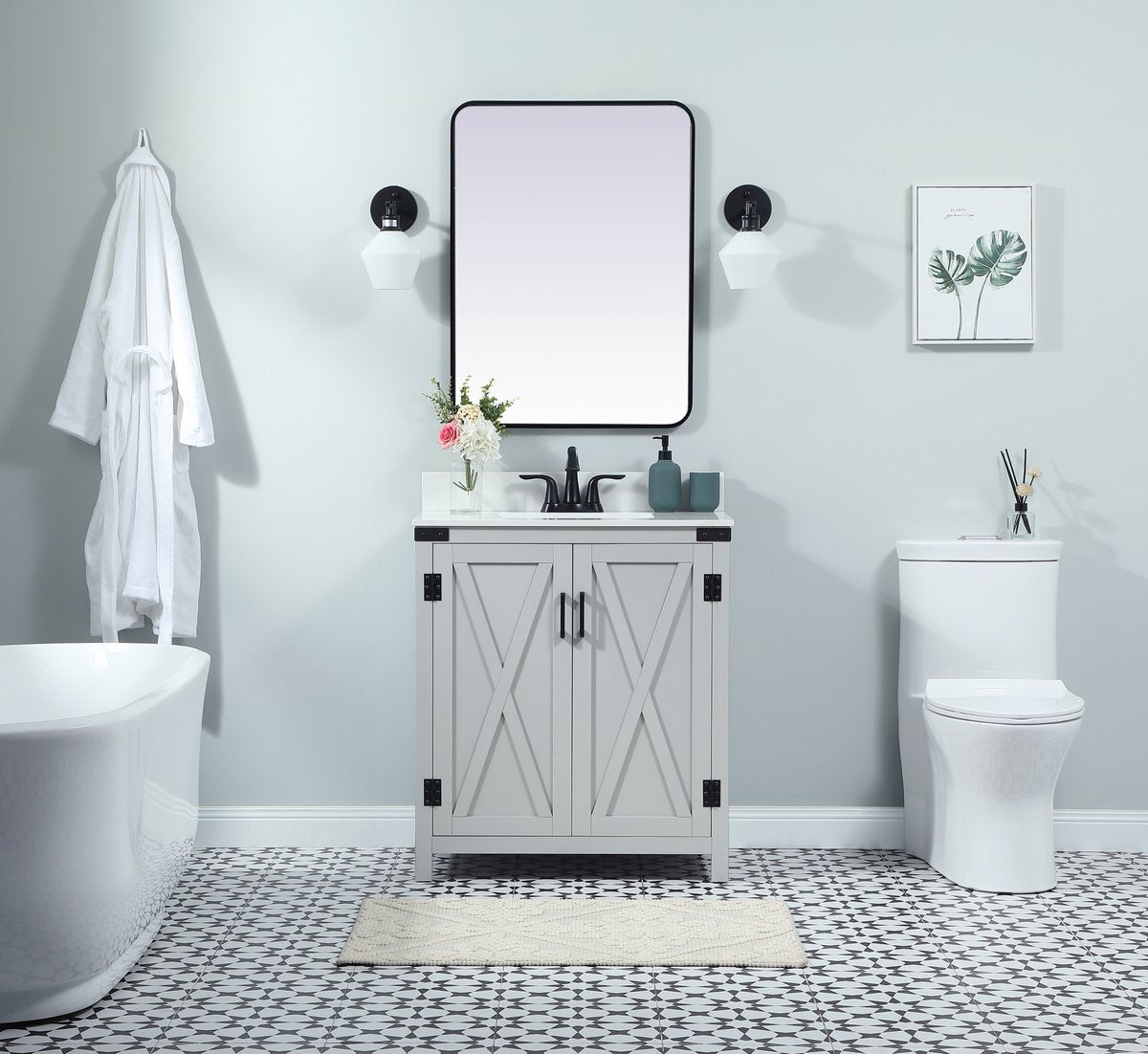 Grant 30" Single Bathroom Vanity Set