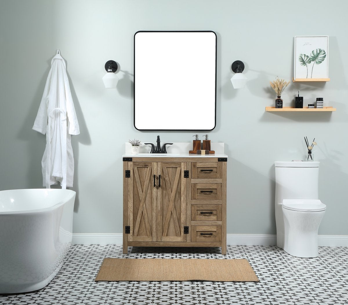 Grant 36" Single Bathroom Vanity Set