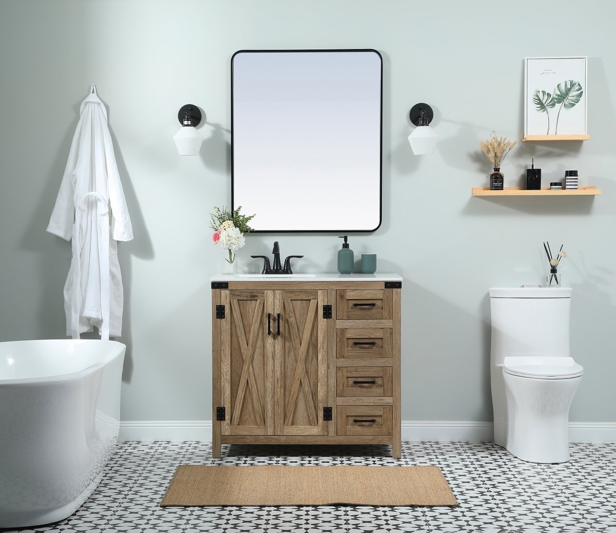 Grant 36" Single Bathroom Vanity Set