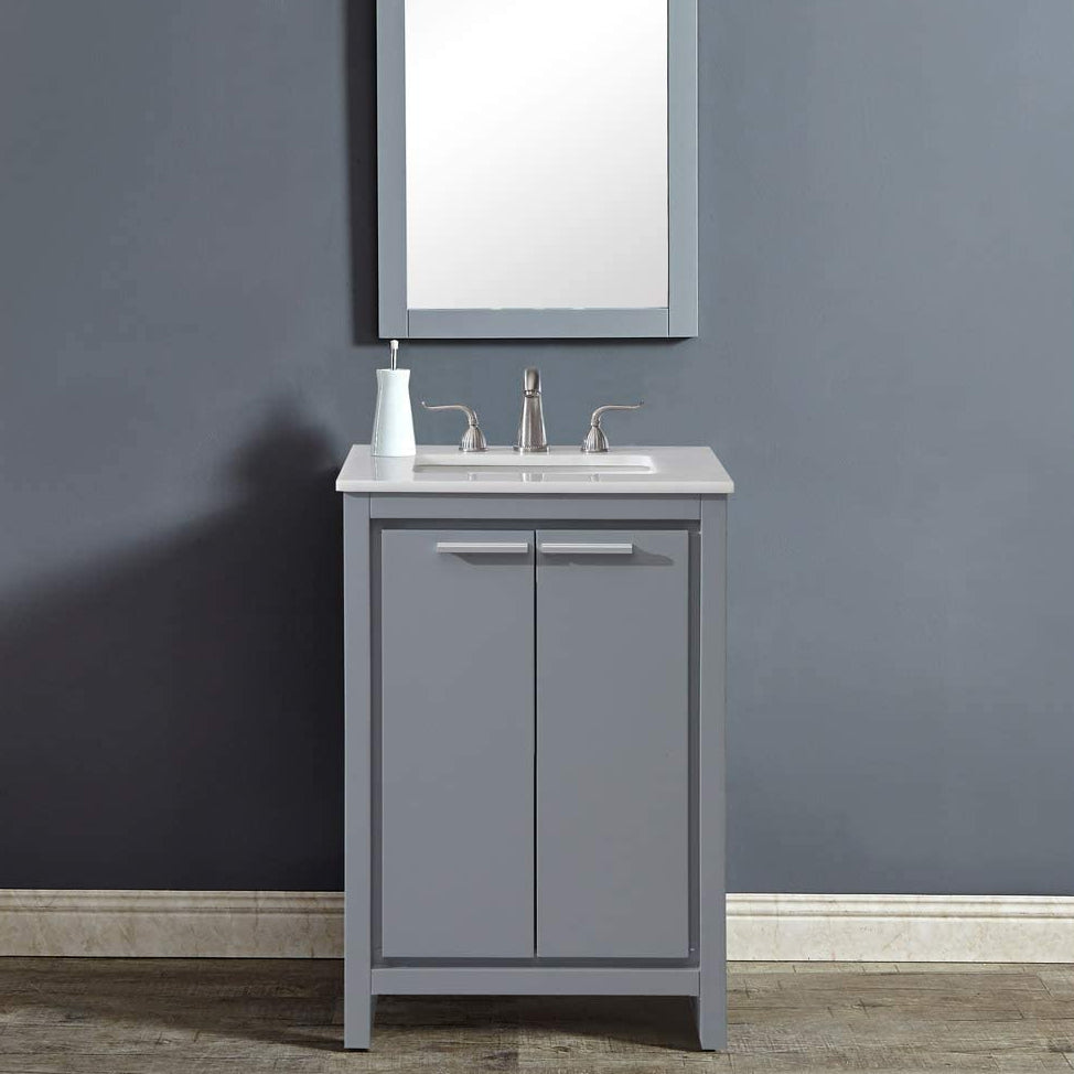 Filipo 24" Single Bathroom Vanity Set in Gray