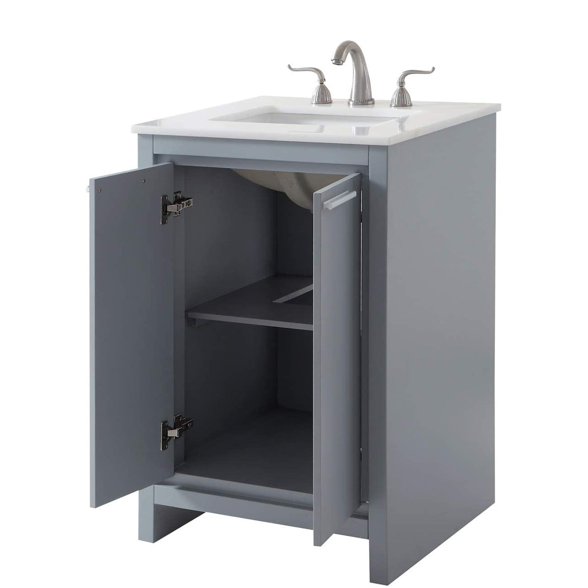 Filipo 24" Single Bathroom Vanity Set in Gray
