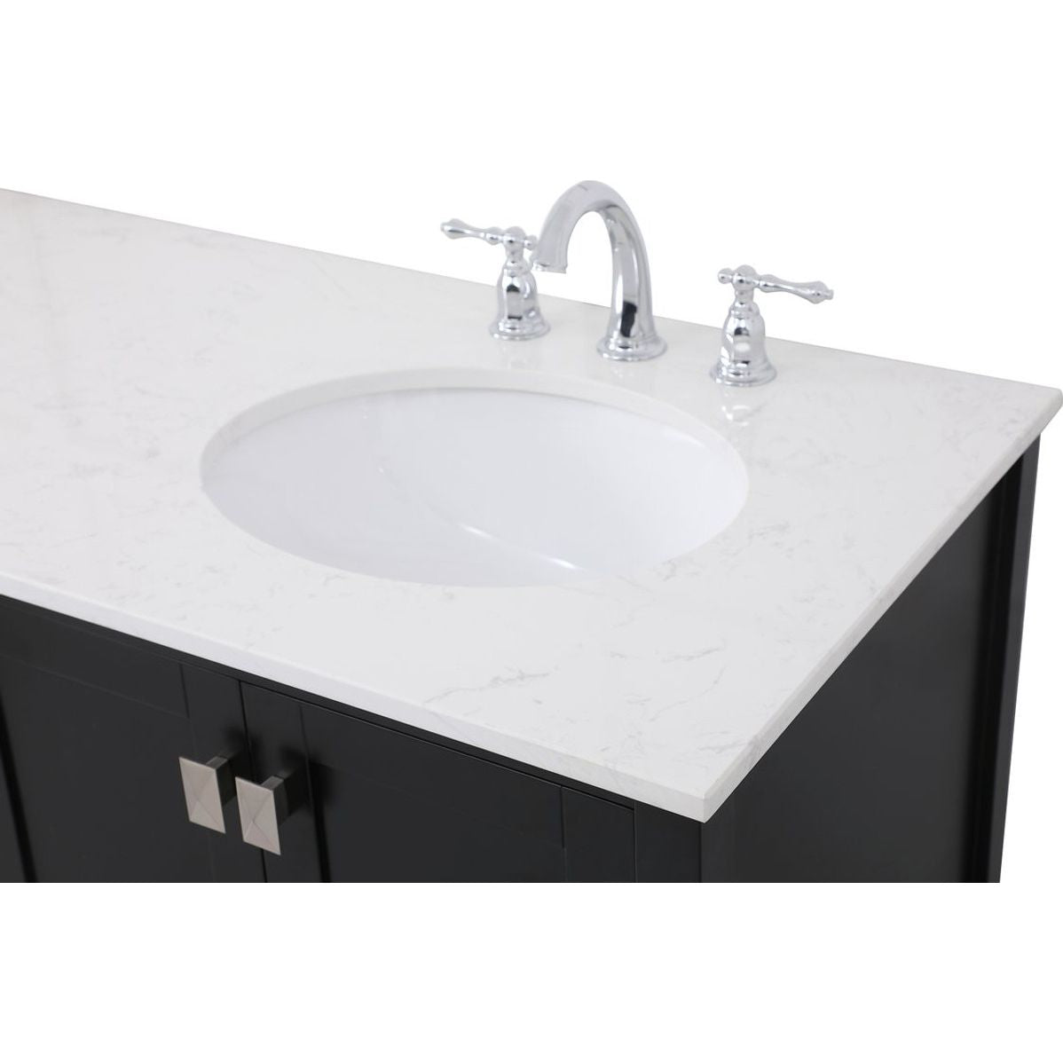 VF18860DBK 60" Double Bathroom Vanity in Black