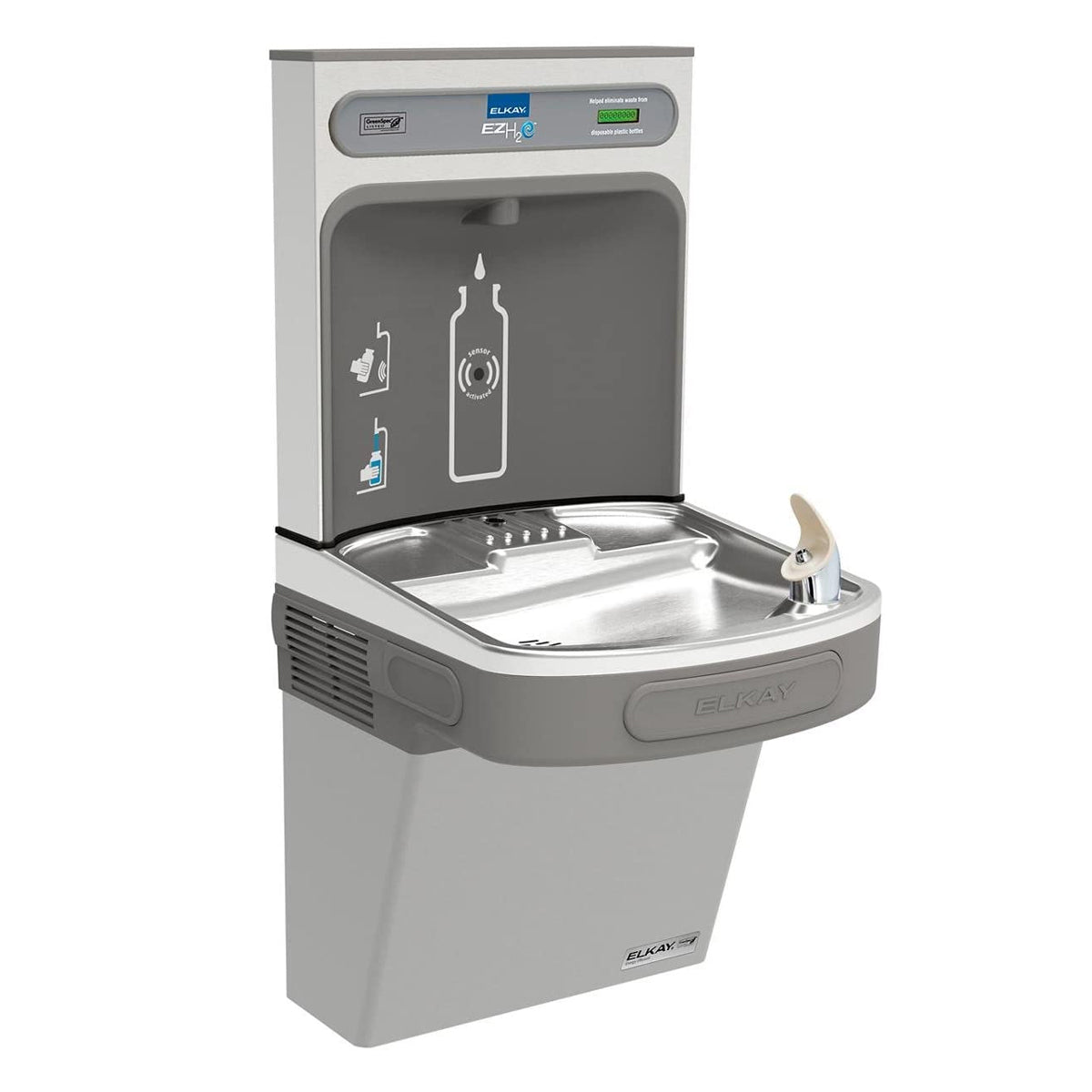 Elkay EZSG8WSLK - EZH2O Bottle Filling Station & Single ADA Cooler, High Efficiency Non-Filtered 8 G
