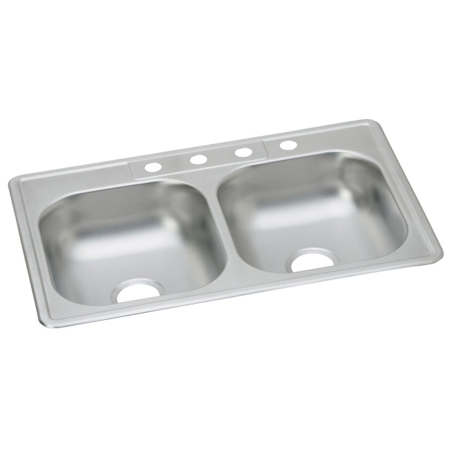 Elkay K233223 - 33" x 22" x 6-1/16" Double Bowl Drop-in Kitchen Sink