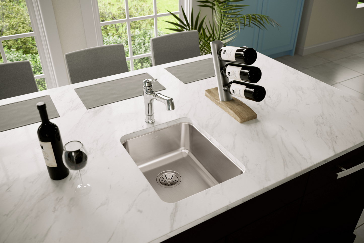 Elkay ELUH1418 - Elkay Lustertone Classic Stainless Steel, 16-1/2" x 20-1/2" x 7-7/8", Single Bowl U