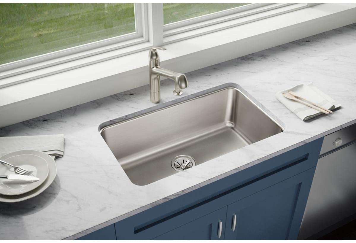 Elkay ELUH281610 - Lustertone 30-1/2" Undermount Single Basin Stainless Steel Utility Sink