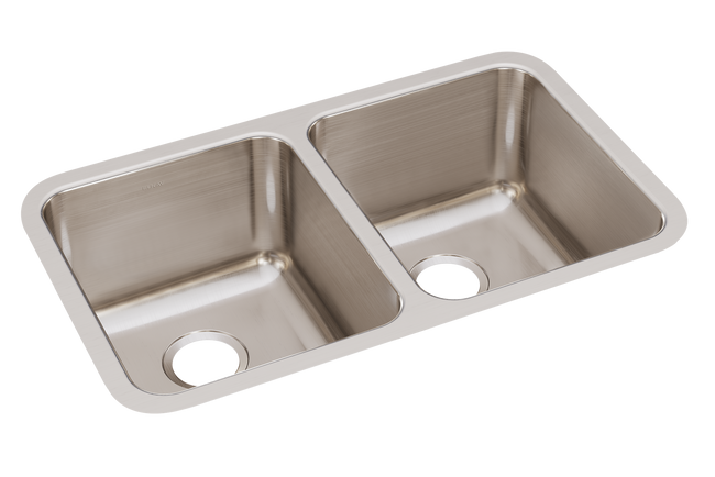 Elkay ELUH311810 - Elkay Lustertone Classic Stainless Steel 30-3/4" x 18-1/2" x 10", Equal Double Bo