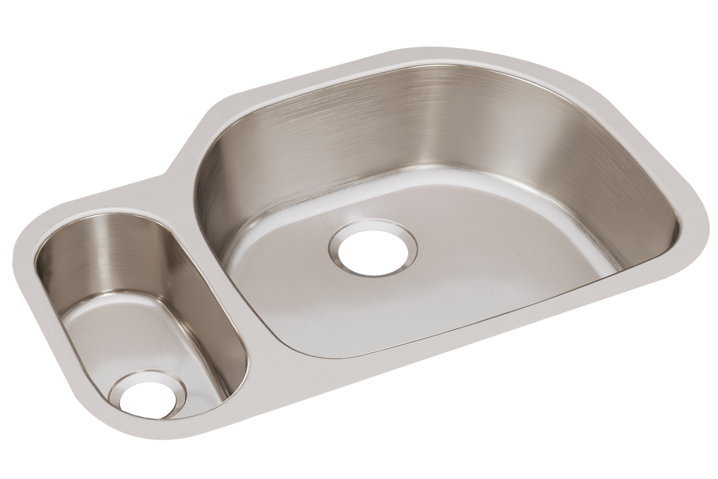 Elkay ELUH3221L - Elkay Lustertone Classic Stainless Steel, 31-1/2" x 21-1/8" x 7-1/2", 30/70 Offset