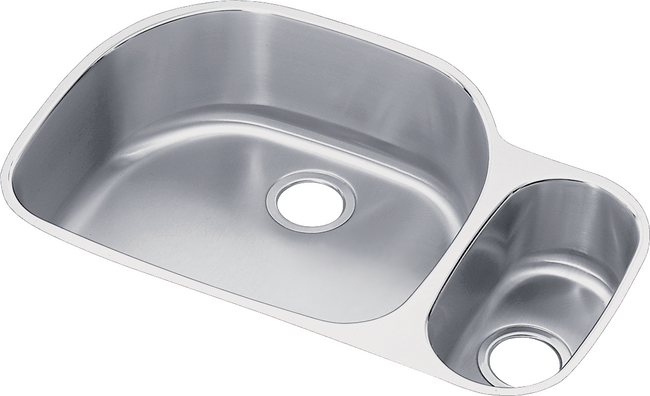 Elkay ELUH3221R - Elkay Lustertone Classic Stainless Steel 31-1/2" x 21-1/8" x 7-1/2", Offset 70/30