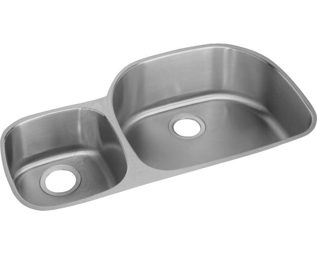 Elkay ELUH362110L - 18 Gauge Stainless Steel 36.25" x 21.125" x 10" Double Bowl Undermount Kitchen S