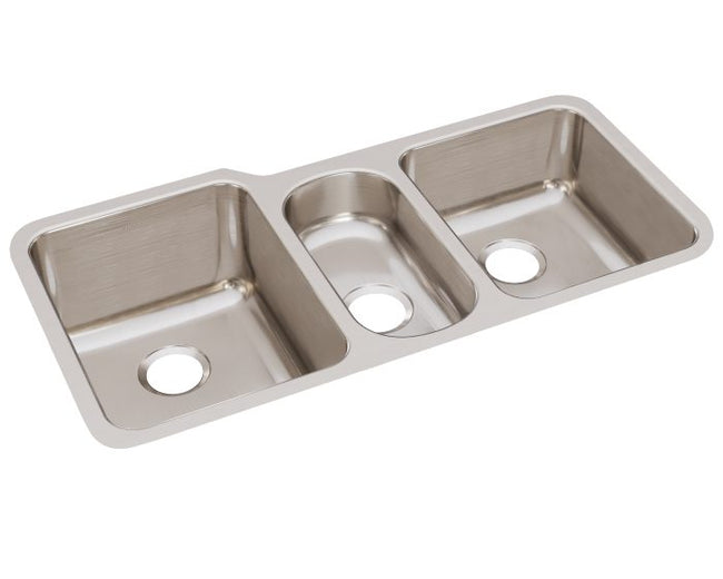 Elkay ELUH4020 - 18 Gauge Stainless Steel 40" x 20.5" x 9.875" Triple Bowl Undermount Kitchen Sink