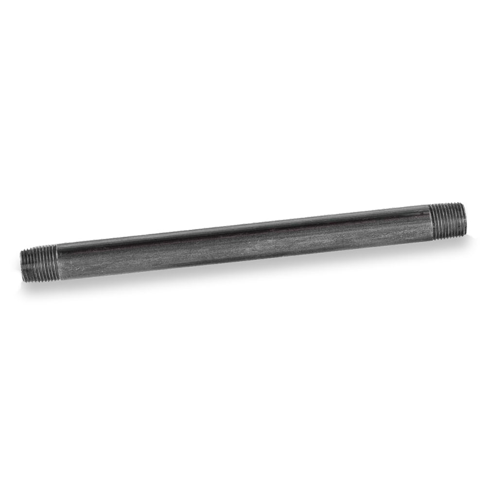 NPBL1290 - Black Steel Pipe Nipple - Domestic - 1/2" x 9"