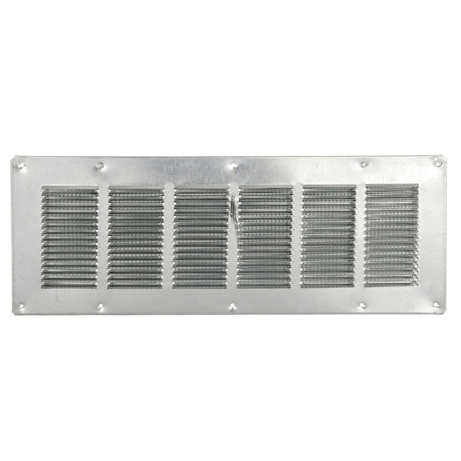 4" x 16" Louvered Foundation Vent with Screen and Damper - 28 Gauge
