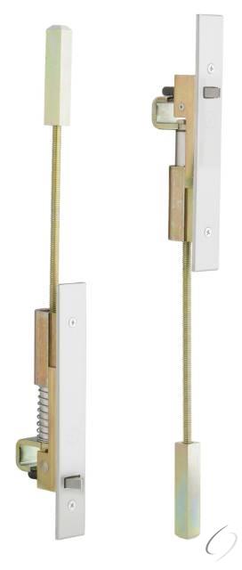 Pair of Automatic Flush Bolts for Metal Doors Satin Stainless Steel Finish