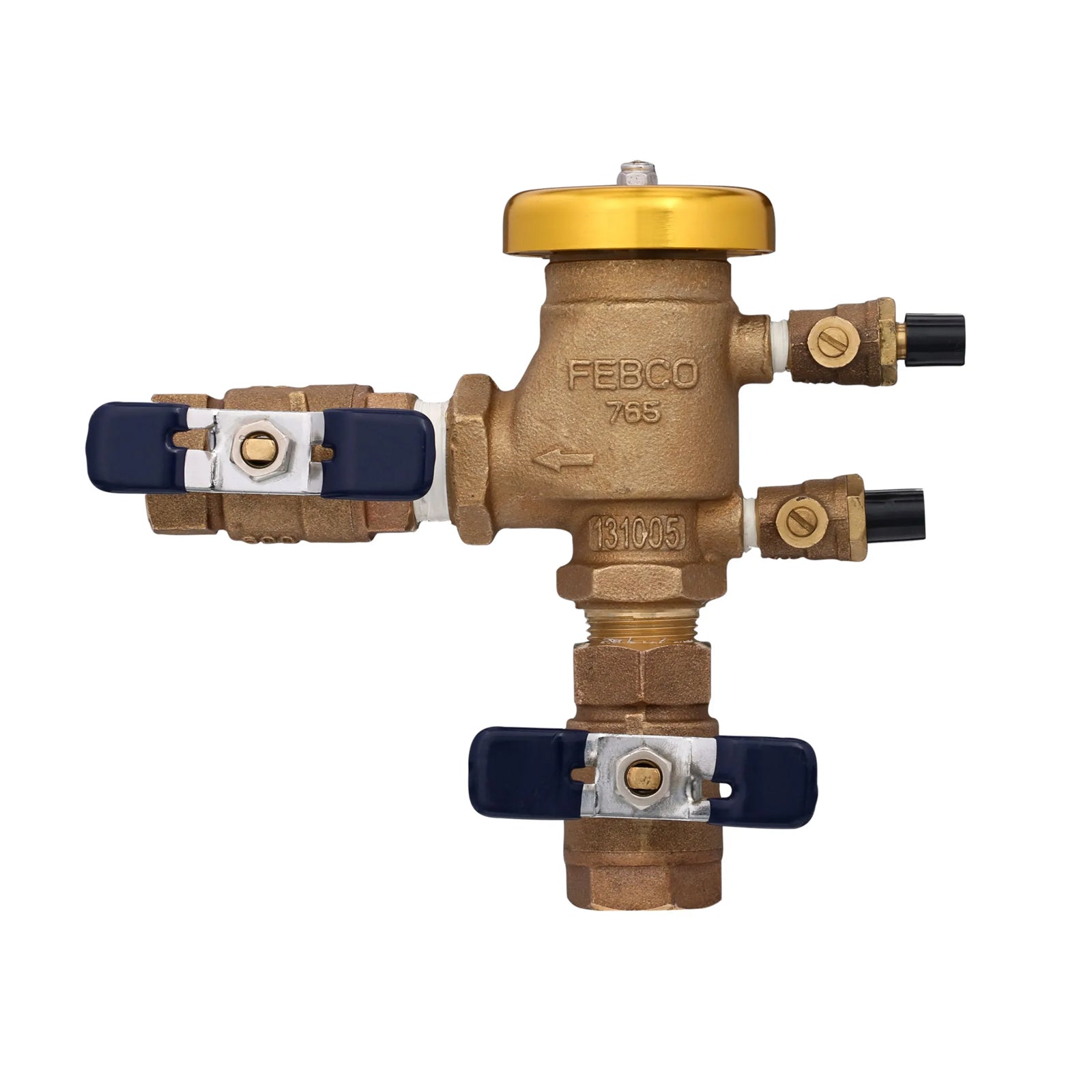 765 Bronze Pressure Vacuum Breaker Backflow Preventer, Quarter Turn