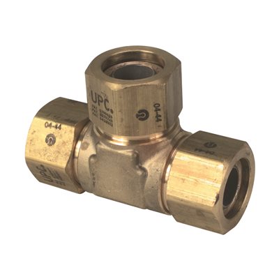 FGP-TF750-T750 - AutoFlare Brass Tee Fitting - 3/4" x 3/4" x 3/4"