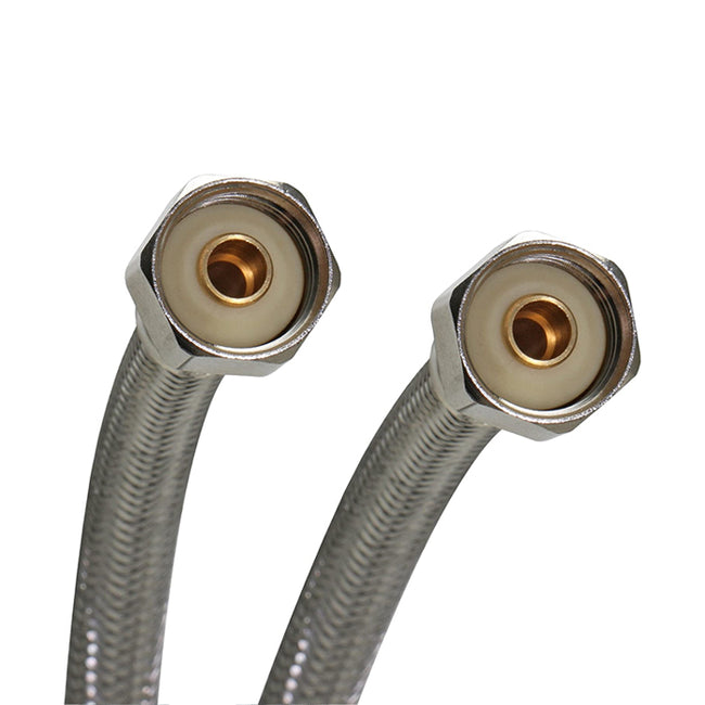 1/2" FIP x 1/2" FIP Braided Stainless Steel Hose Faucet Connector