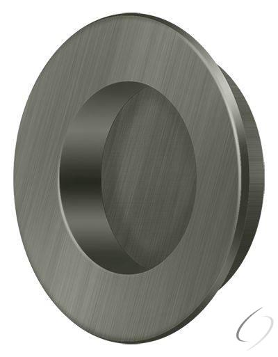 FP178U15A 1-7/8" Round Flush Pull Antique Nickel Finish