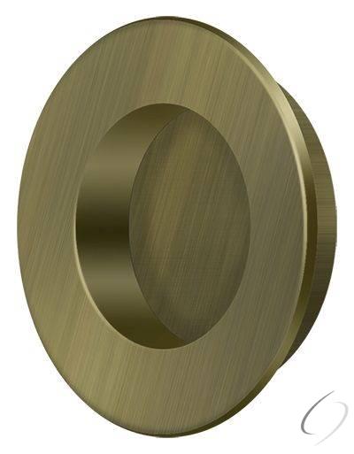 FP178U5 1-7/8" Round Flush Pull Antique Brass Finish