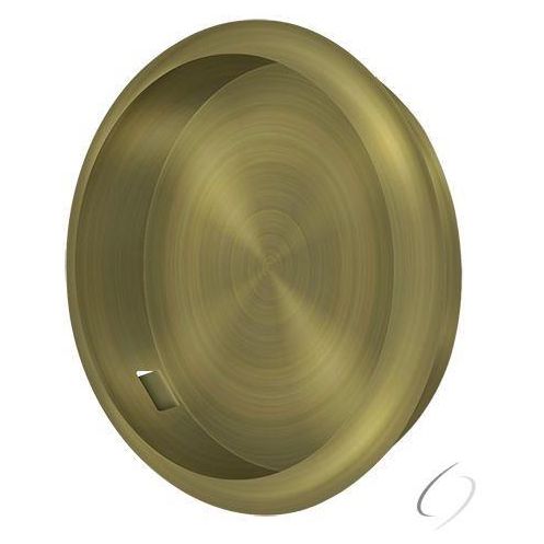 FP221RU5 Flush Pull; Round; 2-1/8" Diameter; Antique Brass Finish