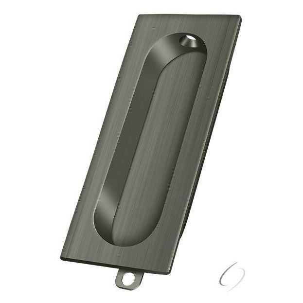 FP222U15A Flush Pull; Rectangle; 3-1/8" x 15/16"; Antique Nickel Finish
