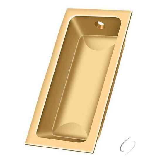 FP227CR003 Flush Pull; Large; 3-5/8" x 1-3/4" x 1/2"; Lifetime Brass Finish