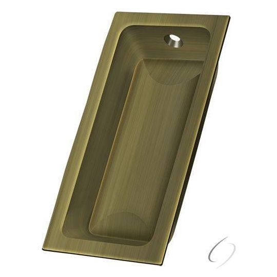 FP227U5 Flush Pull; Large; 3-5/8" x 1-3/4" x 1/2"; Antique Brass Finish