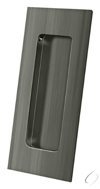 FP40U15A 4" x 1-7/8" Heavy Duty Rectangular Flush Pull Antique Nickel Finish