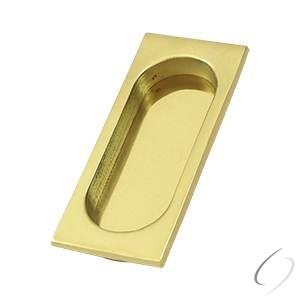 FP4134U3-UNL Flush Pull; Large; 4" x 1-5/8" x 3/8"; Unlacquered Bright Brass Finish