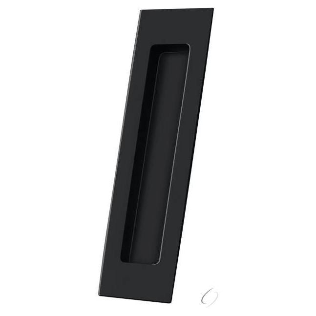 Flush Pull; Rectangular; Solid Brass; 7" x 1-7/8" x 3/8"; Black Finish