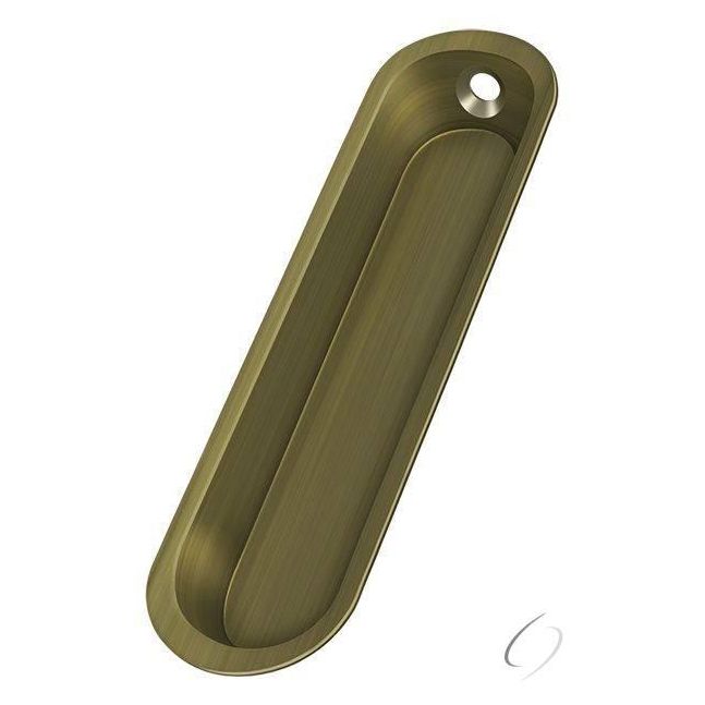FP828U5 Flush Pull; 4" x 1" x 1/2"; Antique Brass Finish