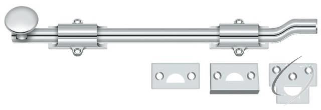 FPG1226 12" Surface Bolt with Offset; Heavy Duty; Bright Chrome Finish