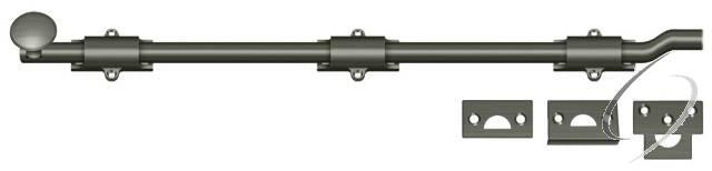 FPG1815A 18" Surface Bolt with Offset; Heavy Duty; Antique Nickel Finish