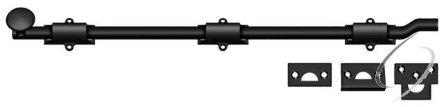 FPG1819 18" Surface Bolt with Offset; Heavy Duty; Black Finish