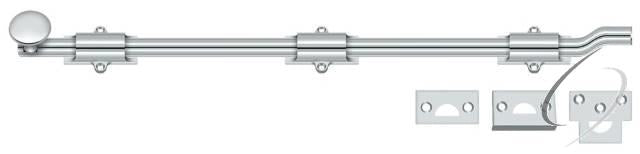 FPG1826 18" Surface Bolt with Offset; Heavy Duty; Bright Chrome Finish