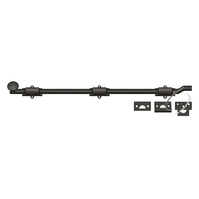 FPG2410B 24" Surface Bolt with Offset; Heavy Duty; Oil Rubbed Bronze Finish