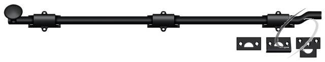 FPG2619 26" Surface Bolt with Offset; Heavy Duty; Black Finish