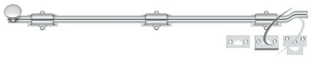 FPG2626 26" Surface Bolt with Offset; Heavy Duty; Bright Chrome Finish