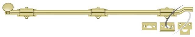 FPG263 26" Surface Bolt with Offset; Heavy Duty; Bright Brass Finish