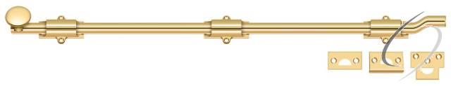 FPG26CR003 26" Surface Bolt with Offset; Heavy Duty; Lifetime Brass Finish