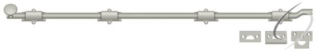 FPG4215 42" Surface Bolt with Offset; Heavy Duty; Satin Nickel Finish