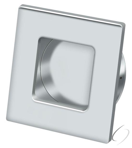 FPS234U26 2-3/4" Square Heavy Duty Flush Pull Bright Chrome Finish
