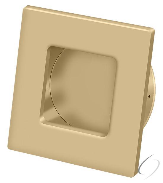 FPS234U4 2-3/4" Square Heavy Duty Flush Pull Brushed Brass Finish
