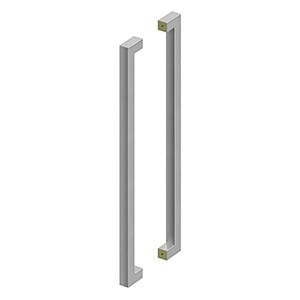 SSPBB3615U32D 36" Back to Back Contemporary Pulls Satin Stainless Steel Finish