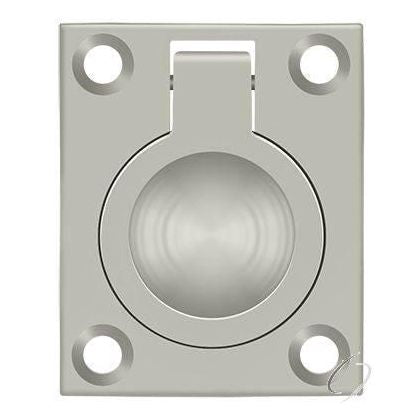 FRP175U15 Flush Ring Pull; 1-3/4" x 1-3/8"; Satin Nickel Finish